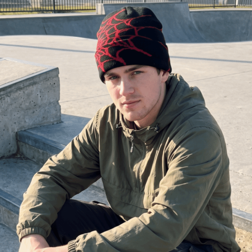 Gothic Soft Spider Web Pattern - Beanie Cuffed Knit recension och pris